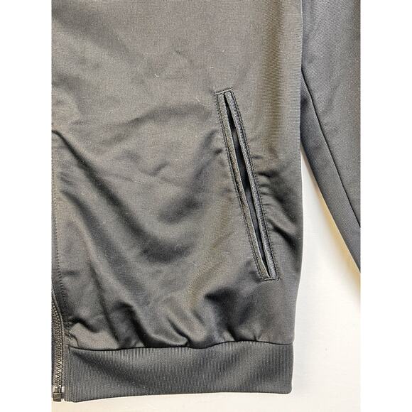Adidas Track Jacket Women's Medium Black 3 Stripes Warmup Activewear Zip Front - Picture 5 of 8